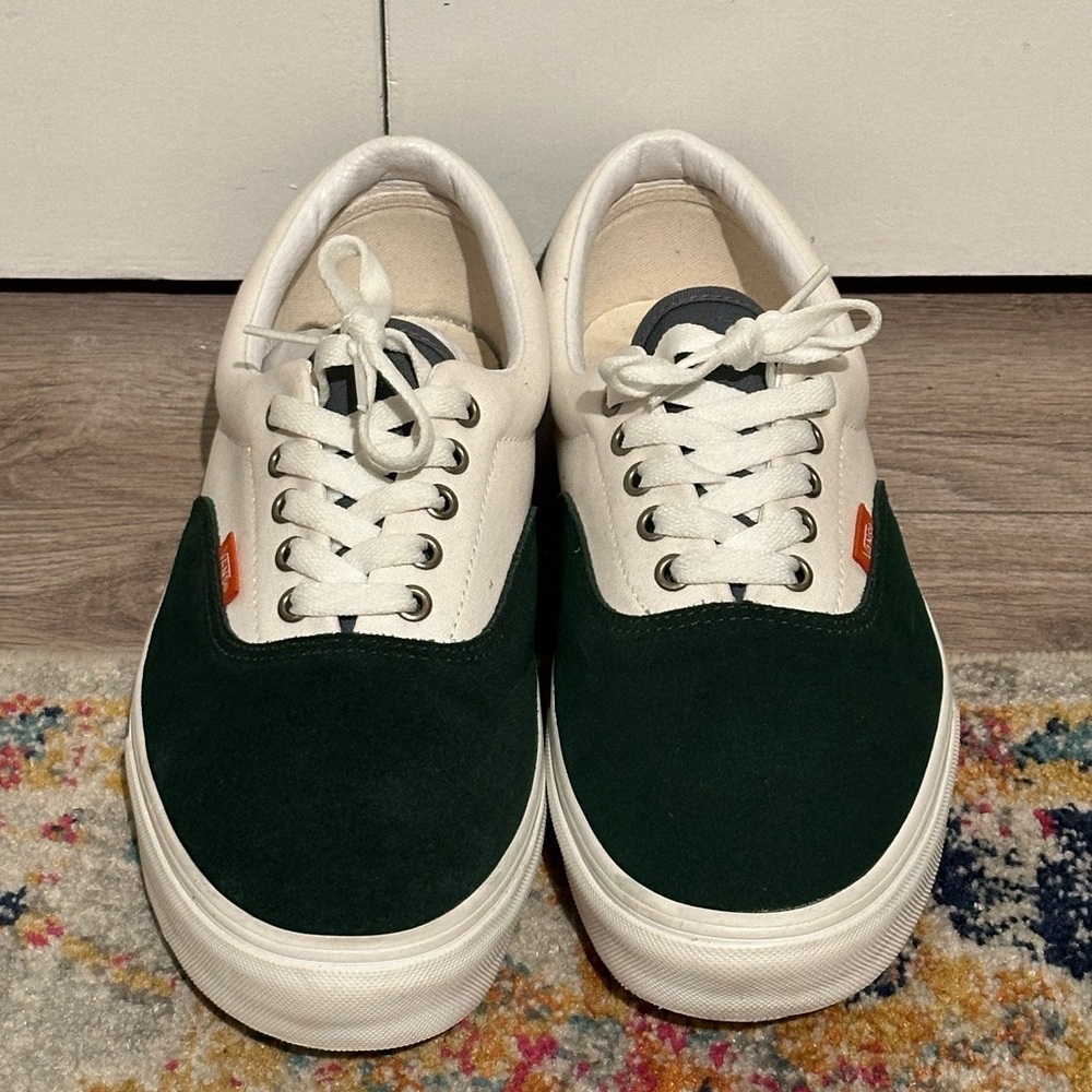 Vans Era Cotton/Suede/Denim - Green/White/Denim Blue - Size 10.5